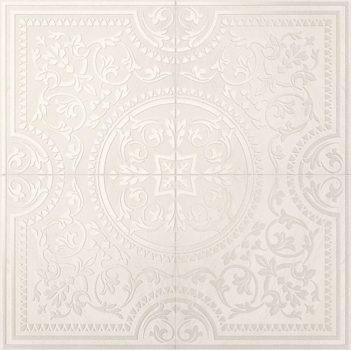 bianco composizione rosone pavimento 0360CRYDE01 120x120/60x60 CRYSTALL FONDOVALLE